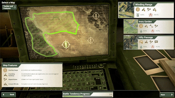 Rebel Inc Campaign Mode gameplay
