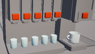 Interacting with the drinks machine