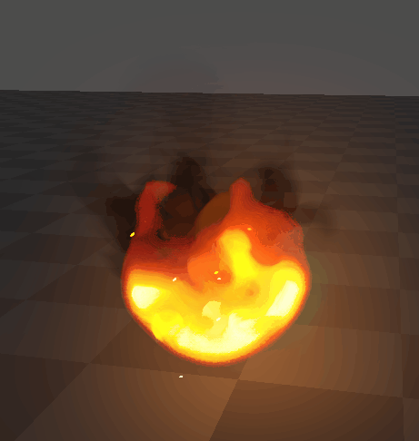 Procedural fire effect using UV warping on layered hand painted textures