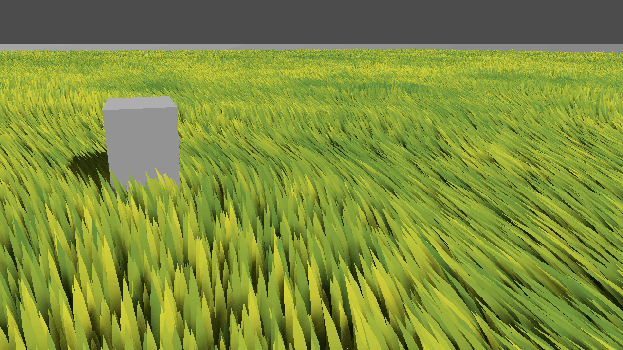 Procedurally generated grass with 10 million blades rendered in real time